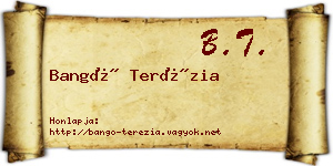 Bangó Terézia névjegykártya